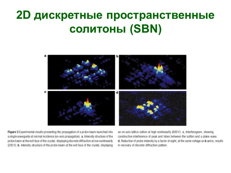 2D дискретные пространственные солитоны (SBN)